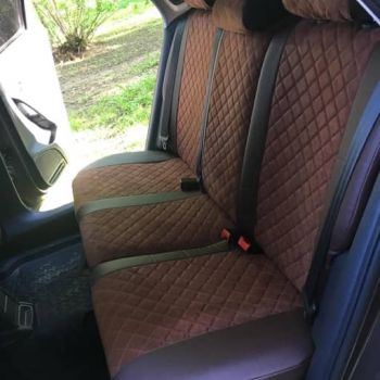 Авточехлы Автопилот шоколад алькантара Ромб